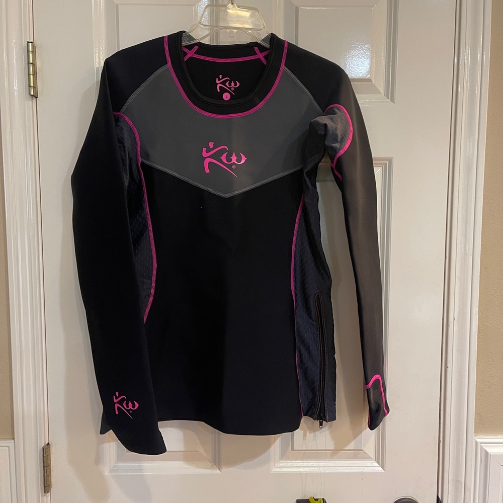 NEW KUTTING WEIGHT Heat Generating Set Shirt Capri Large XL Neoprene Black NWT